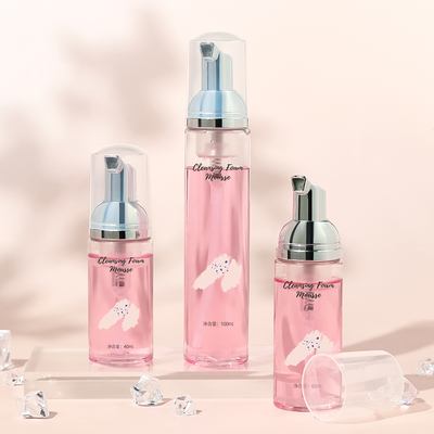 스킨케어 및 샴푸 제품용 캡이 있는 흰색 플라스틱 폼 펌프 병