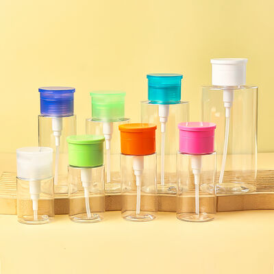 PET 투명한 플라스틱 메이크업 제거 병, 눈 메이크업 및 손톱 록 제거 펌프 병